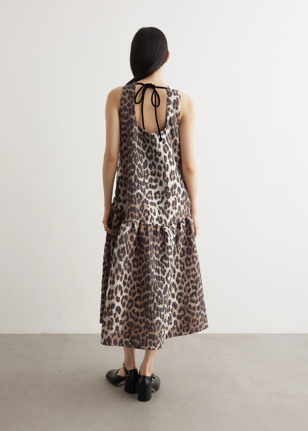 3D Jacquard Midi Dress