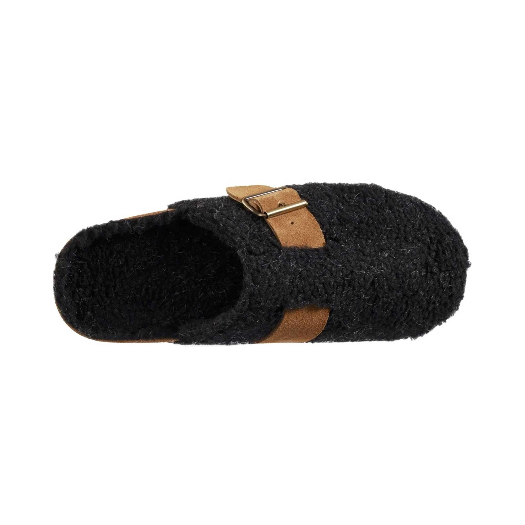 Acorn Women's Clog - Ela Cozy Recycled Berber Upper, Black, Small | A21202BLKWS