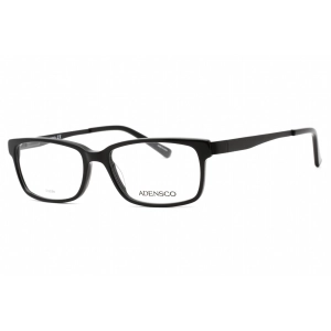 Adensco Men's Eyeglasses - Black Plastic Full Rim Rectangular Frame | AD 126 0807 00