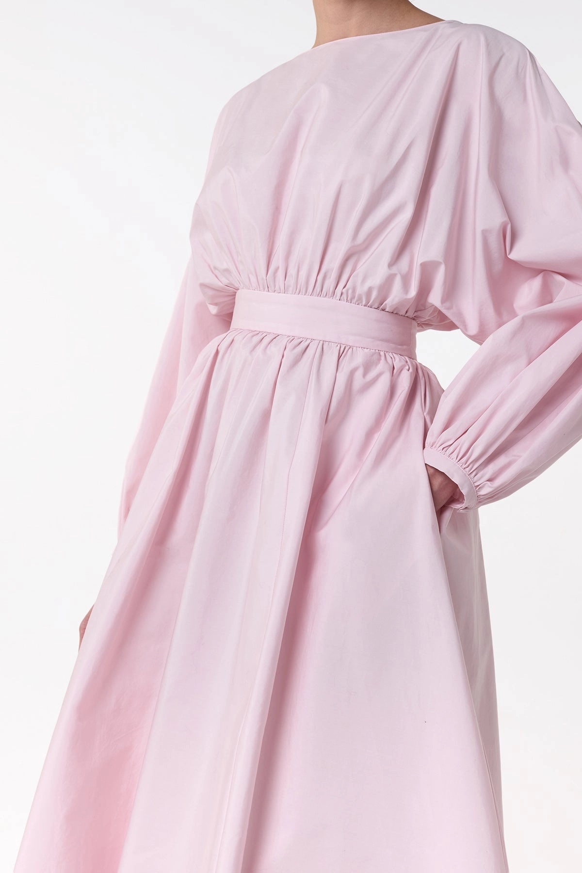 Ahmose Maxi Dress in Pale Blush Sea Island Cotton