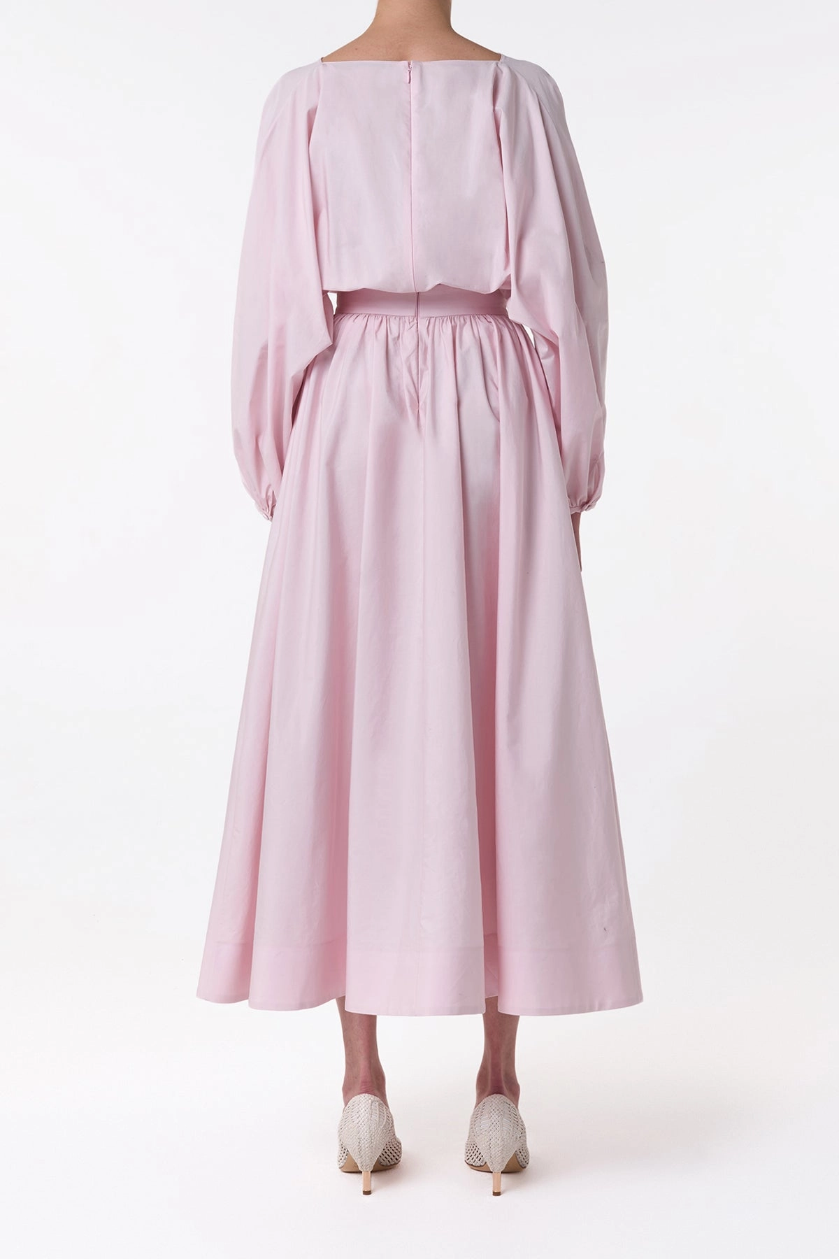 Ahmose Maxi Dress in Pale Blush Sea Island Cotton
