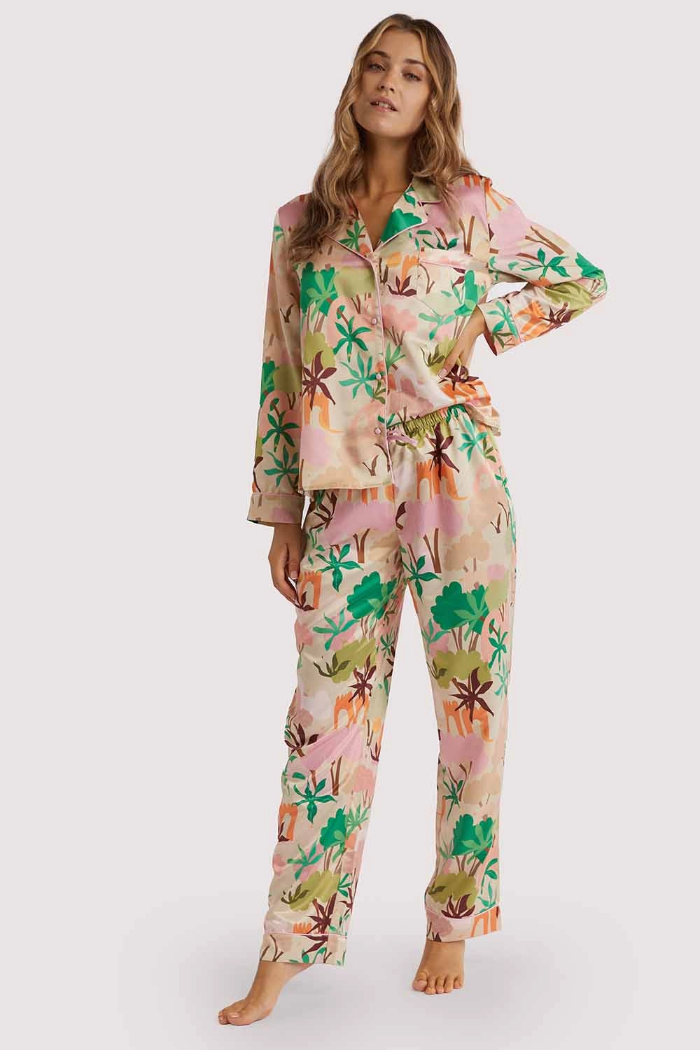 Alja Horvat Recycled Abstract Satin Trousers