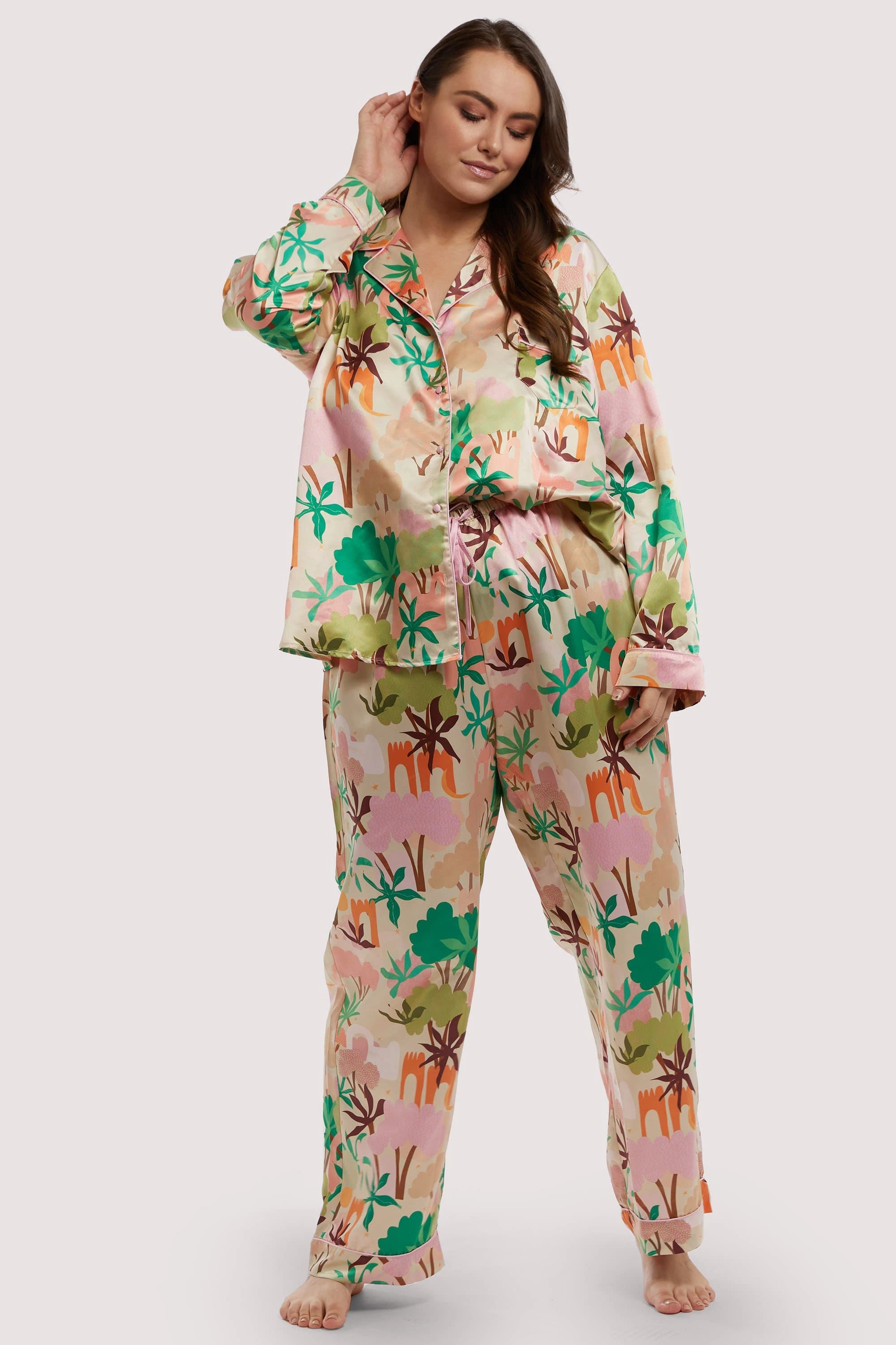 Alja Horvat Recycled Abstract Satin Trousers