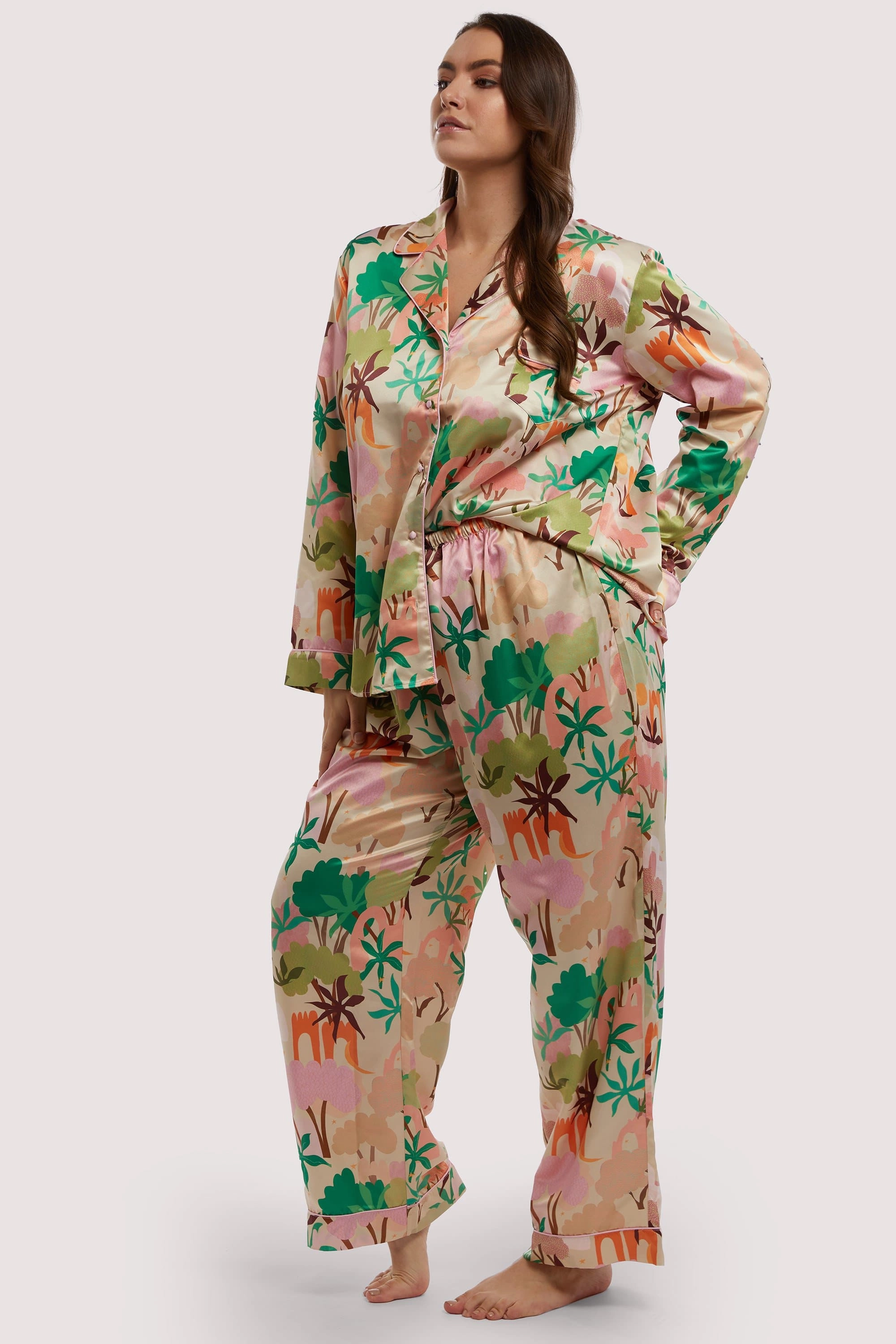 Alja Horvat Recycled Abstract Satin Trousers
