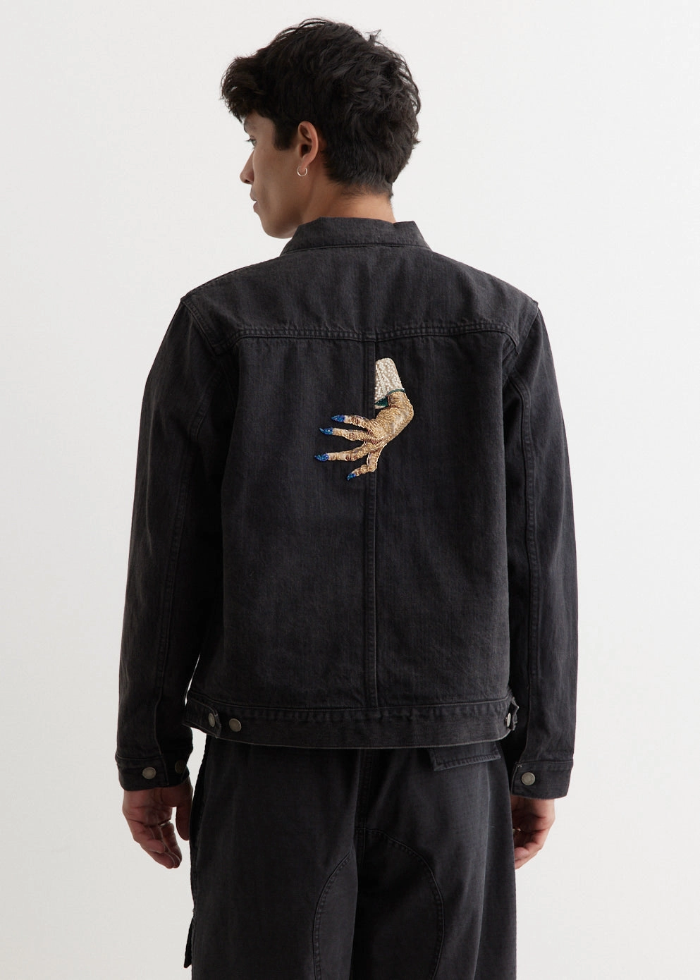 Beaded Hand Denim Blouson