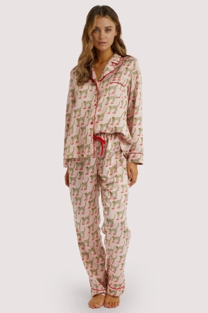 Bouffants Recycled Cheeta Satin Trousers