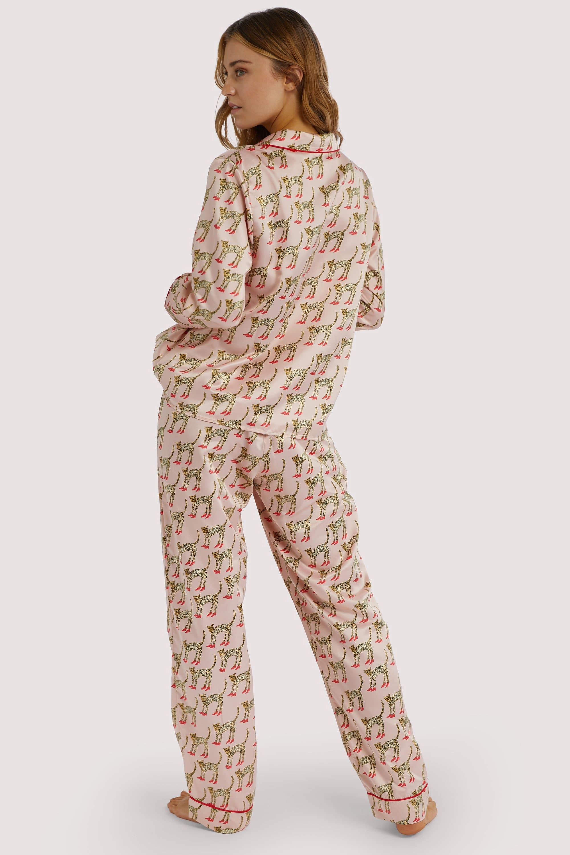 Bouffants Recycled Cheeta Satin Trousers