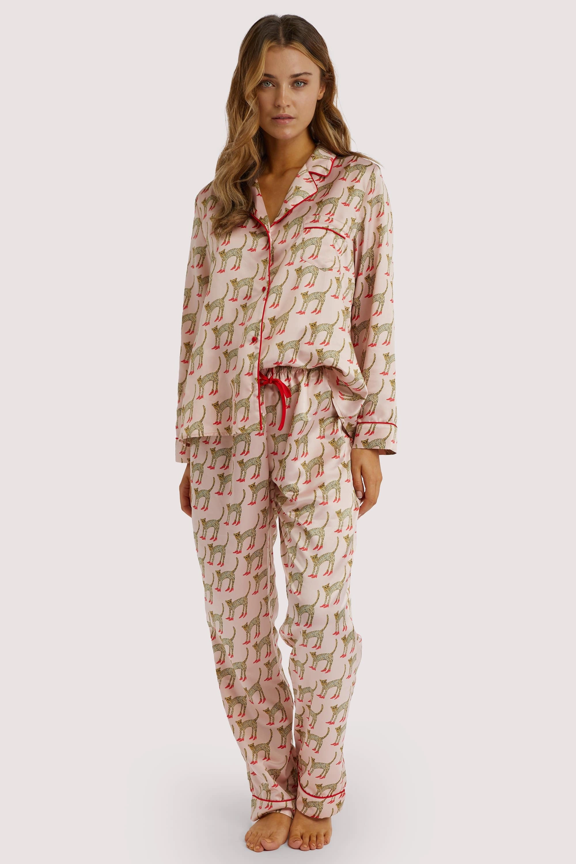 Bouffants Recycled Cheeta Satin Trousers