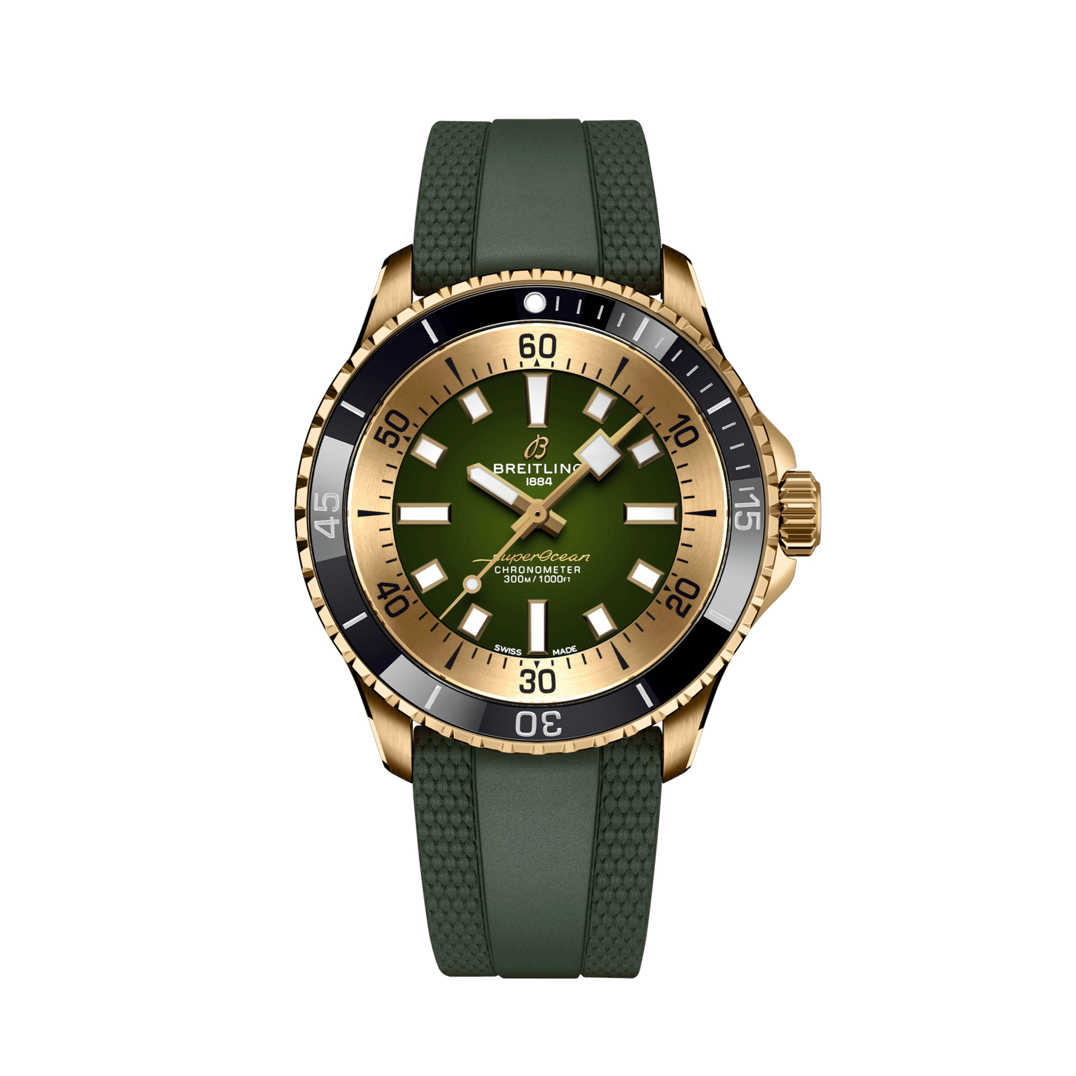 Breitling Superocean Automatic Watch, 42mm Green Dial, N17375201L1S1