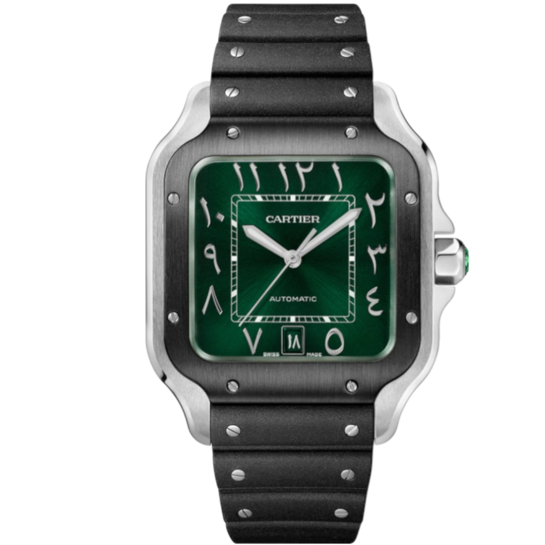 Cartier Santos – Middle East Exclusive – One Shot – Arabic Dial Green – Large – New – Full Set