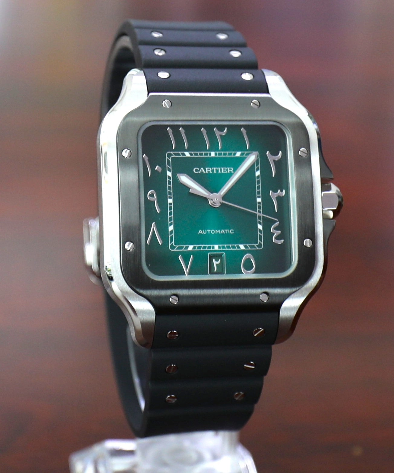 Cartier Santos – Middle East Exclusive – One Shot – Arabic Dial Green – Large – New – Full Set