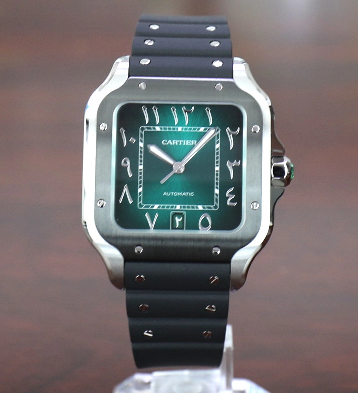 Cartier Santos – Middle East Exclusive – One Shot – Arabic Dial Green – Large – New – Full Set