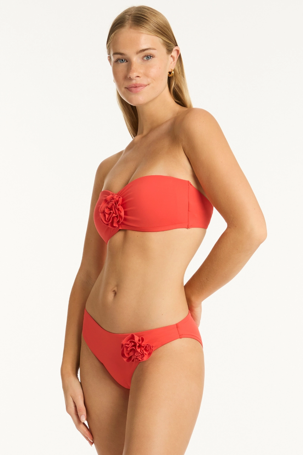 Casa Del Mar Cheeky Bikini Bottom in Flame