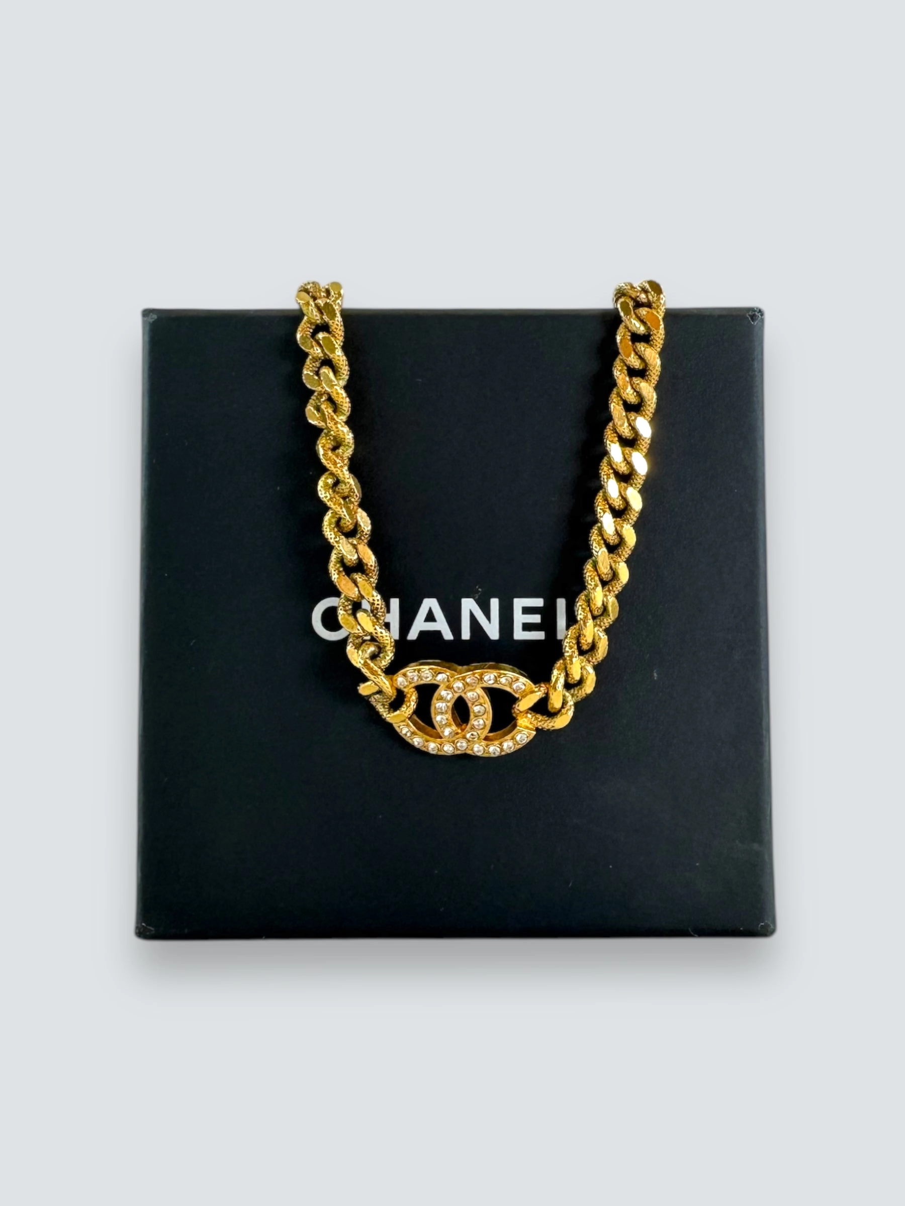 Chanel Goldtone CC Necklace