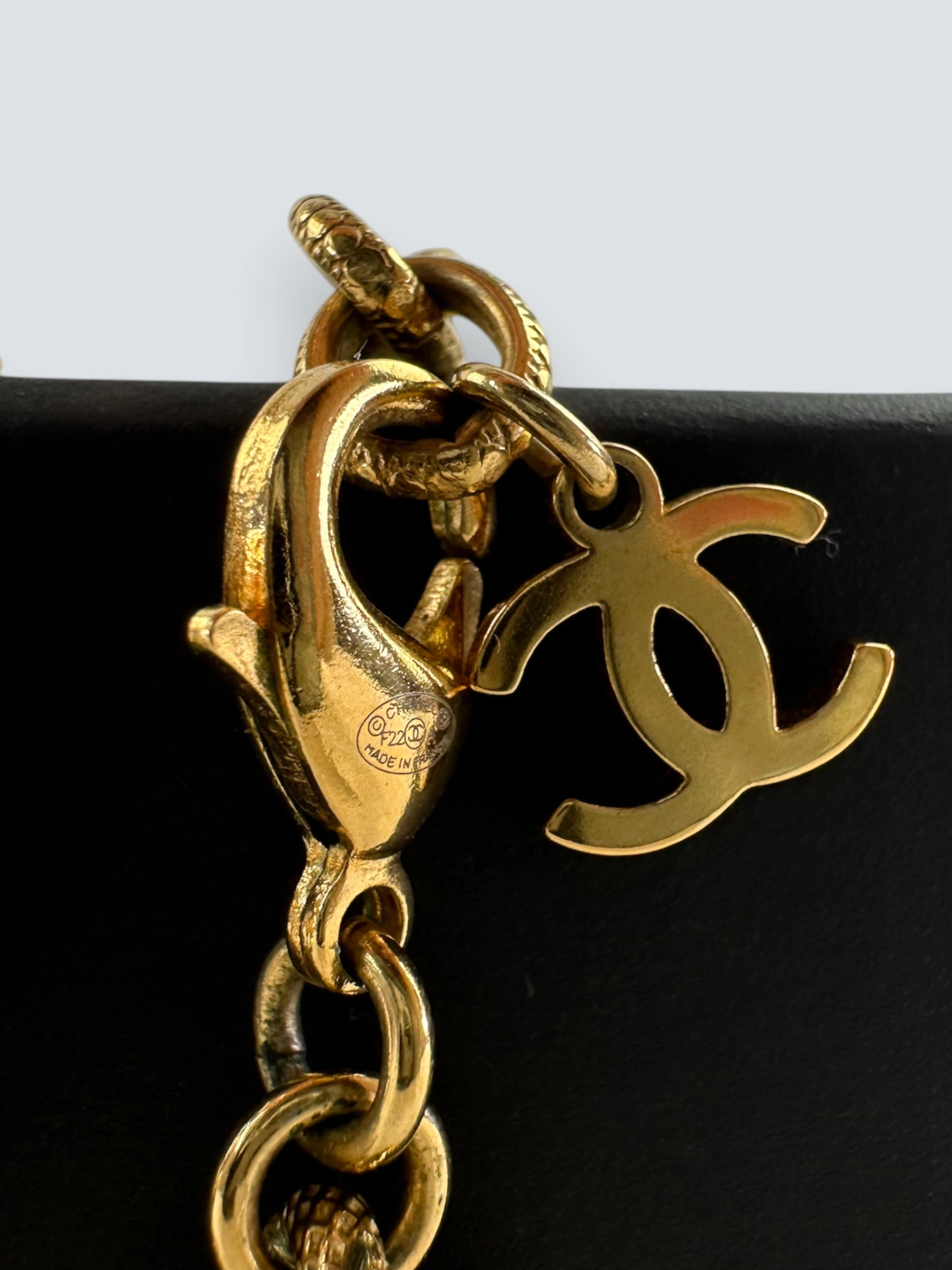 Chanel Goldtone CC Necklace
