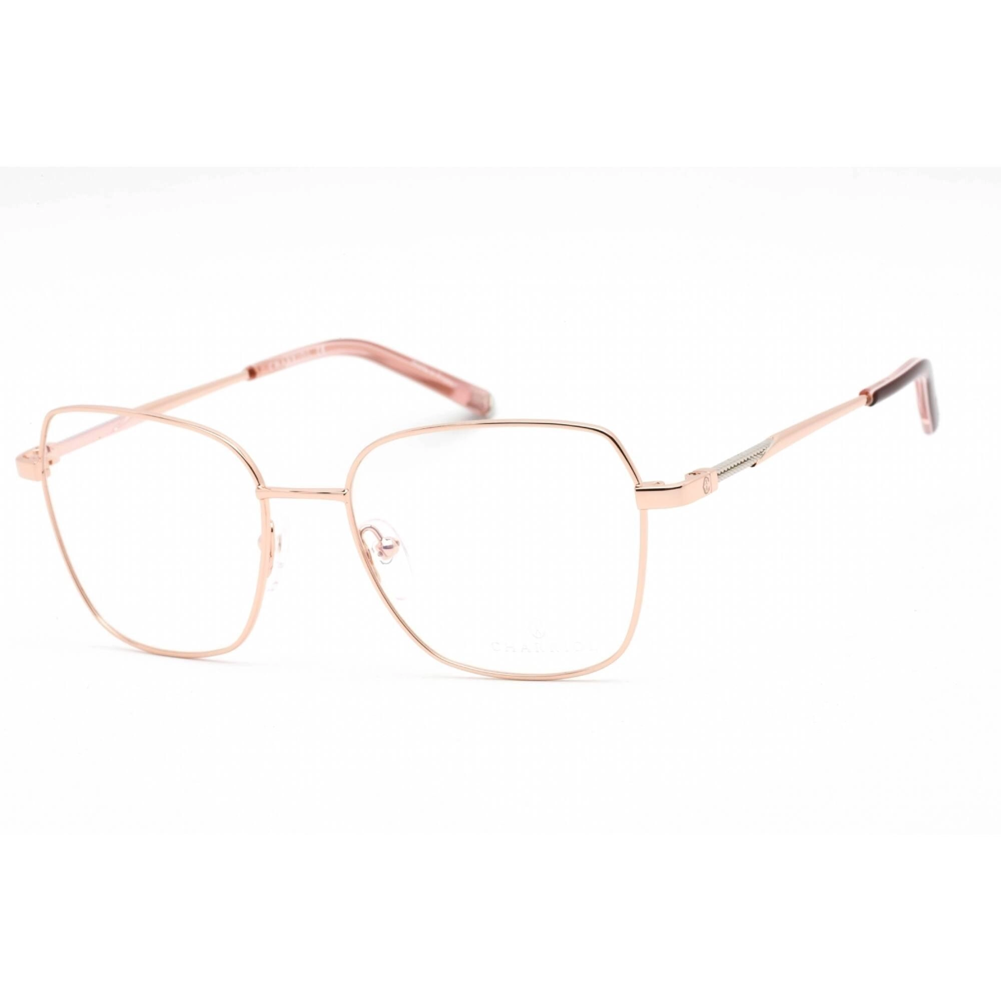 Charriol Men's Eyeglasses - Shiny Pink/Gold/Burgundy Metal Cat Eye Frame | PC71028 C03