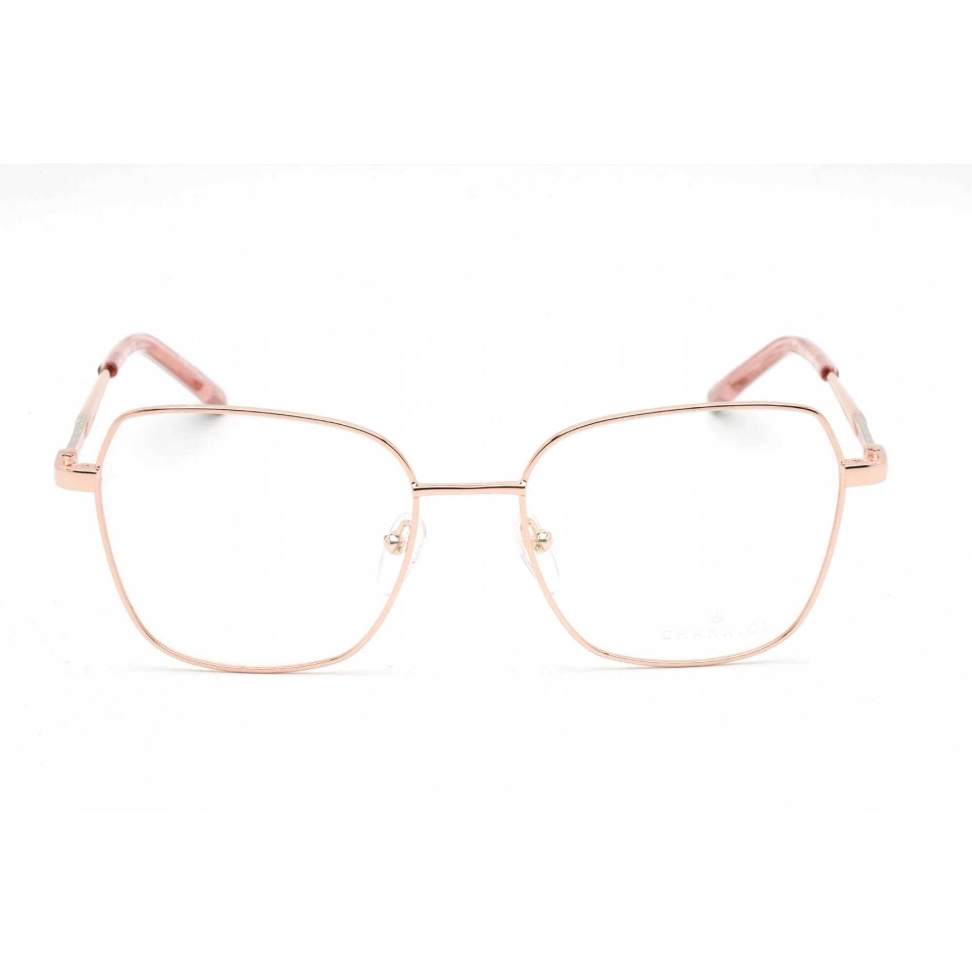 Charriol Men's Eyeglasses - Shiny Pink/Gold/Burgundy Metal Cat Eye Frame | PC71028 C03