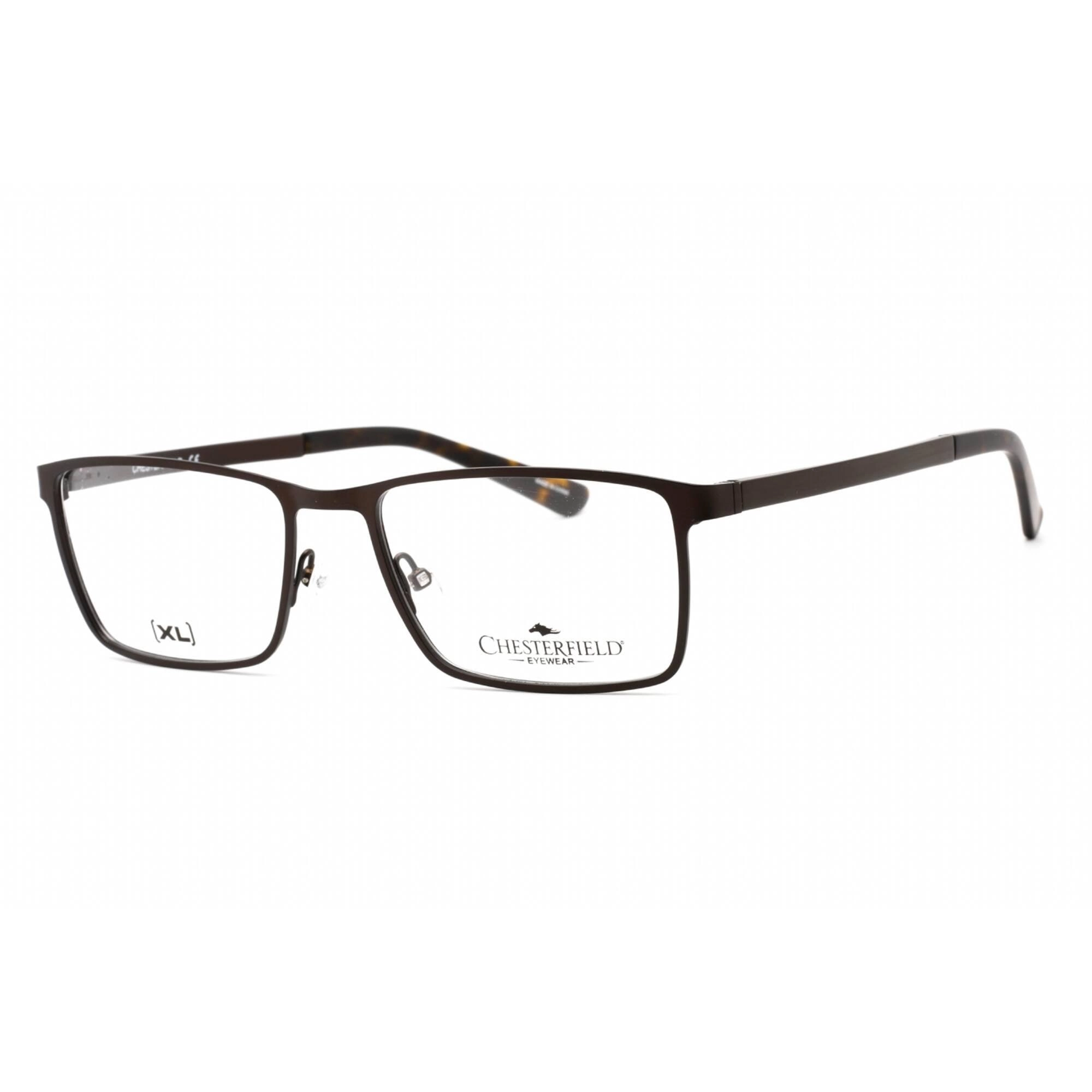 Chesterfield Men's Eyeglasses - Full Rim Dark Brown Metal Rectangular | 55XL 0R0Z 00
