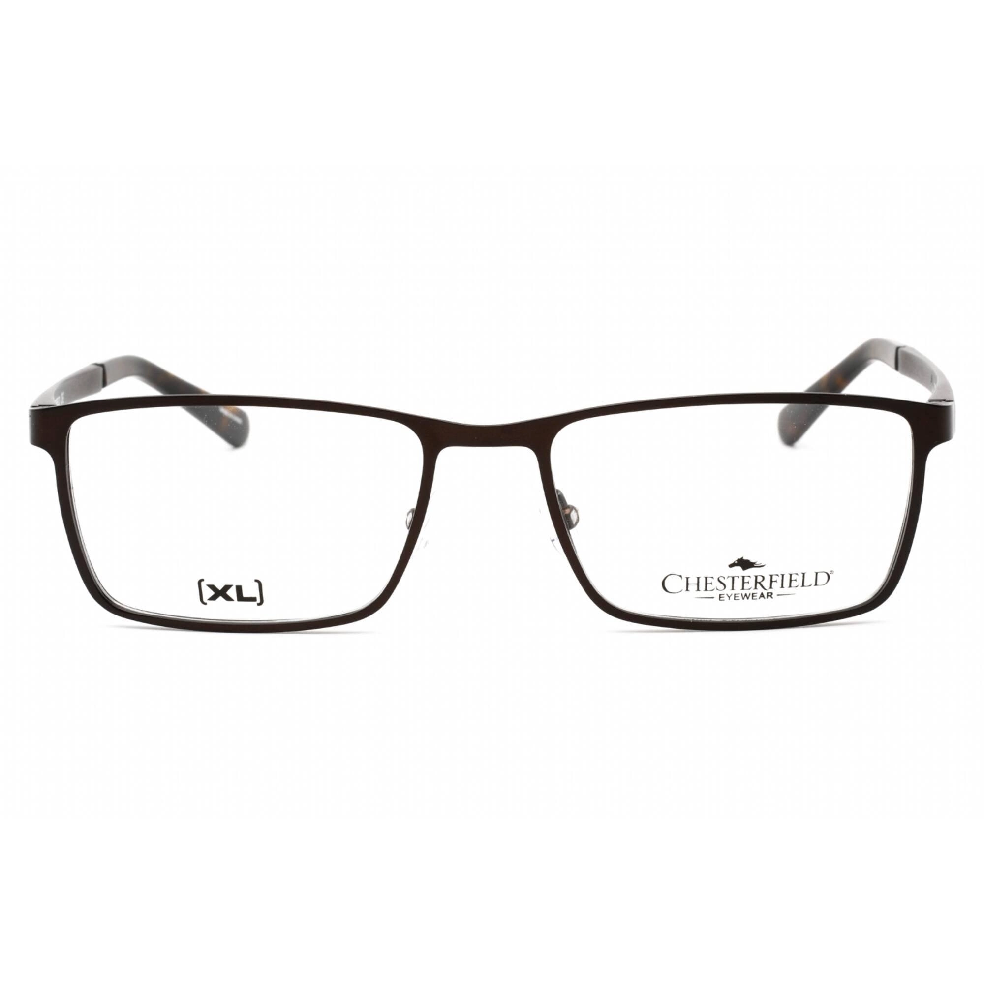 Chesterfield Men's Eyeglasses - Full Rim Dark Brown Metal Rectangular | 55XL 0R0Z 00
