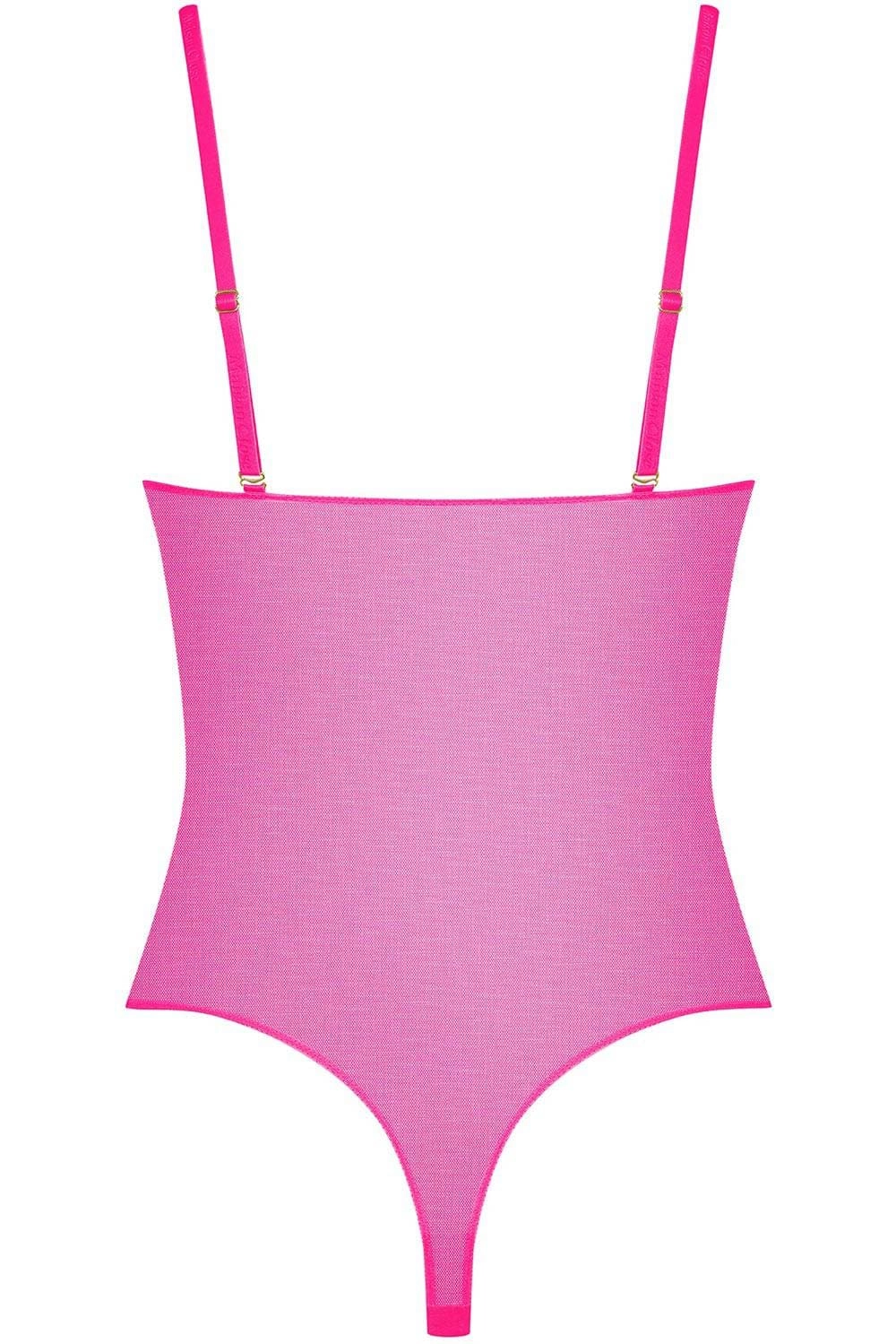 Corps à Corps Thong Bodysuit Neon Pink