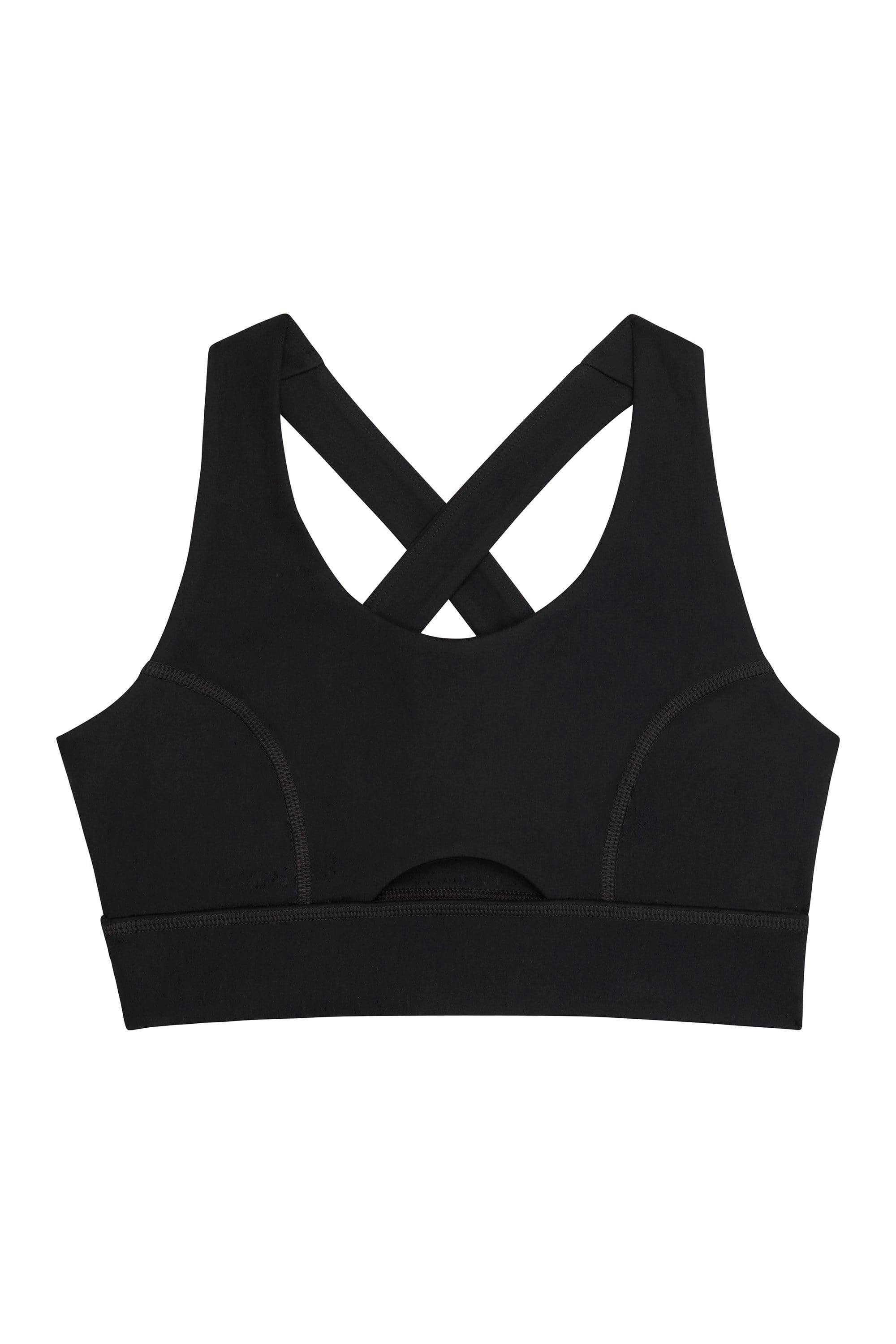 Cross Back Bra Black Curve