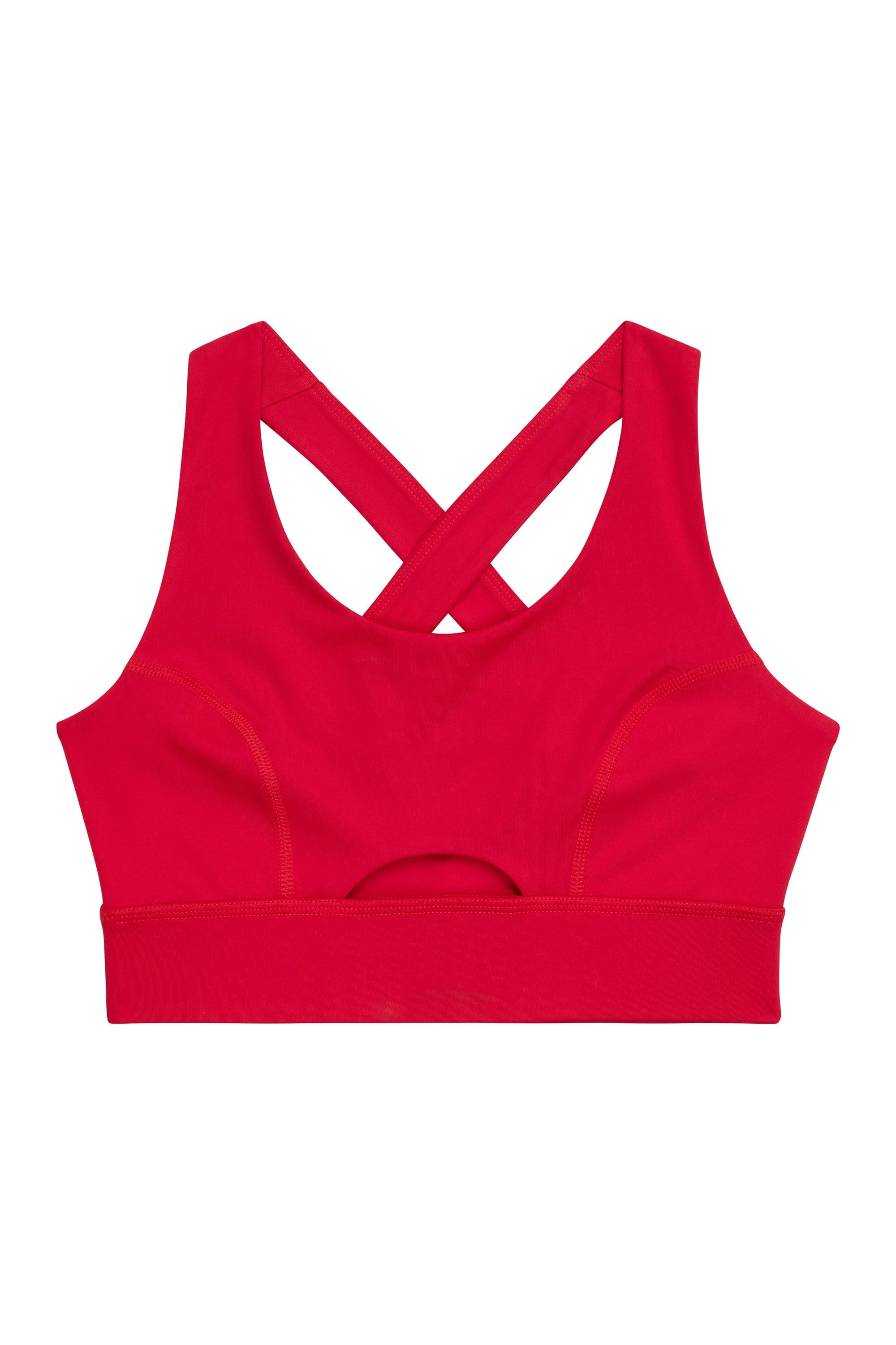 Cross Back Bra Red Curve