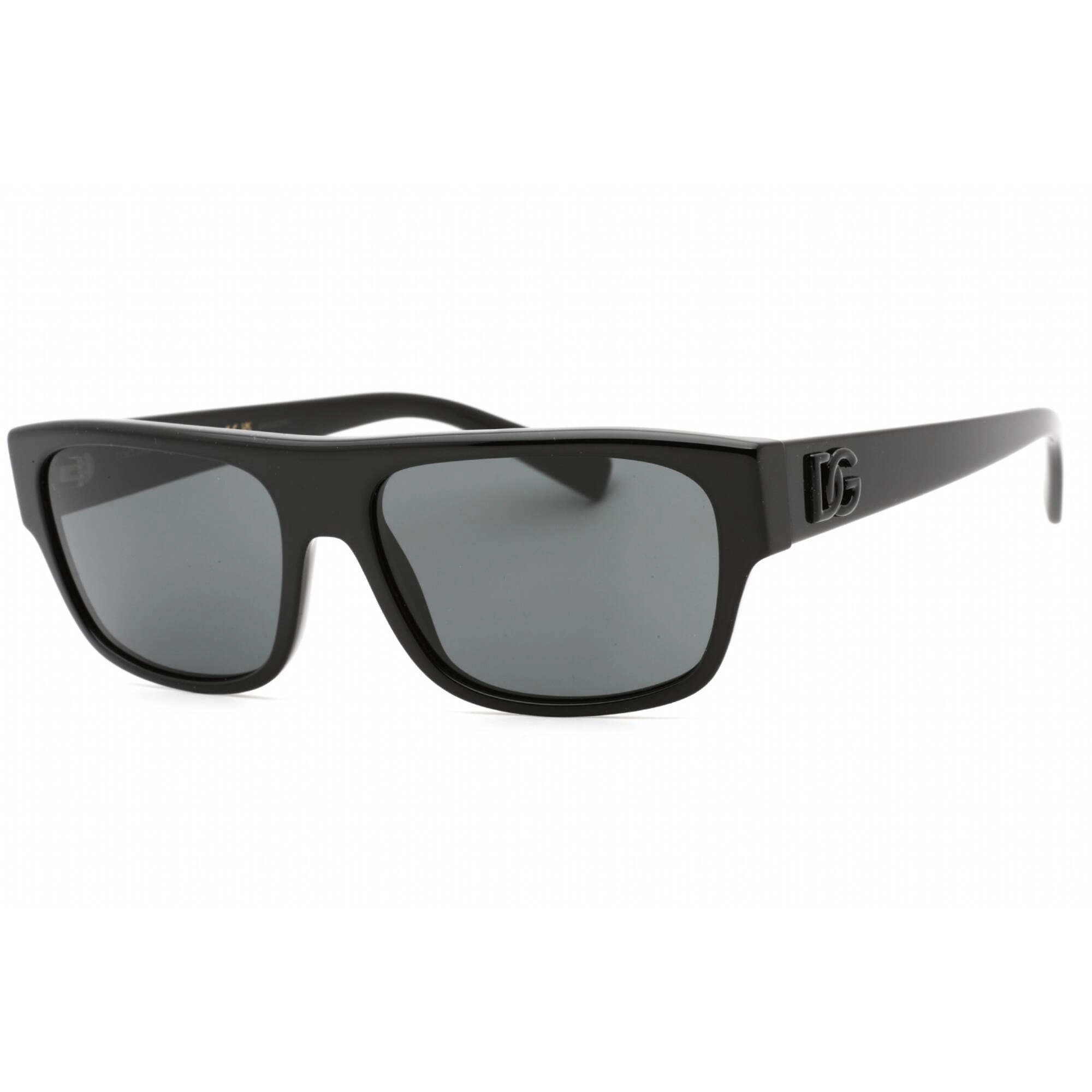 Dolce & Gabbana Men's Sunglasses - Black Plastic Rectangular Frame | 0Dg4455 501/87
