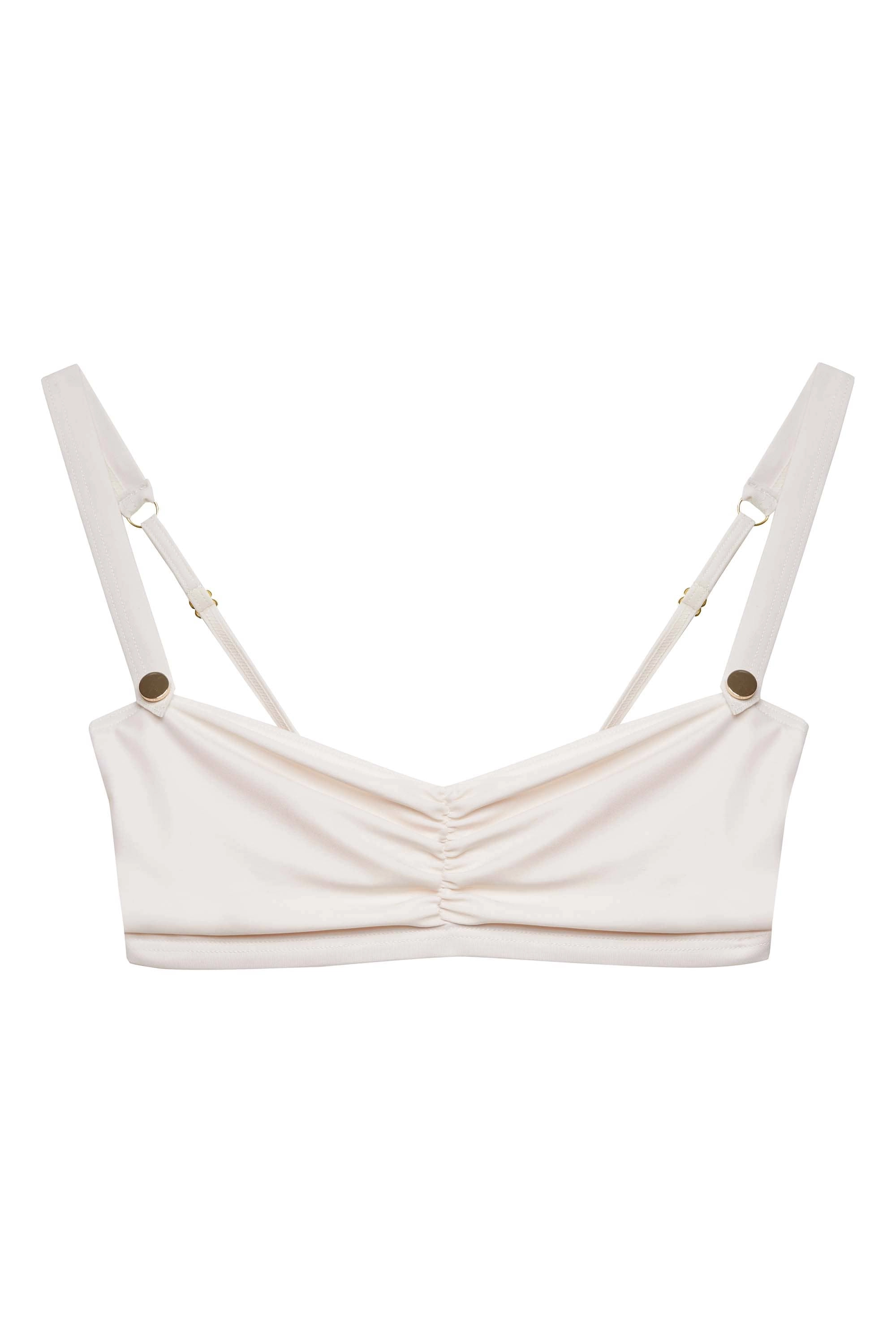 Eco Honey White Sweetheart Bikini Top