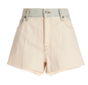 Etro Faded Effect Logo Patch Denim Shorts