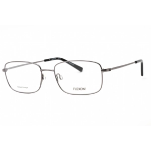 Flexon Men's Eyeglasses - Matte Gunmetal Metal Rectangular Frame | FLEXON H6057 070