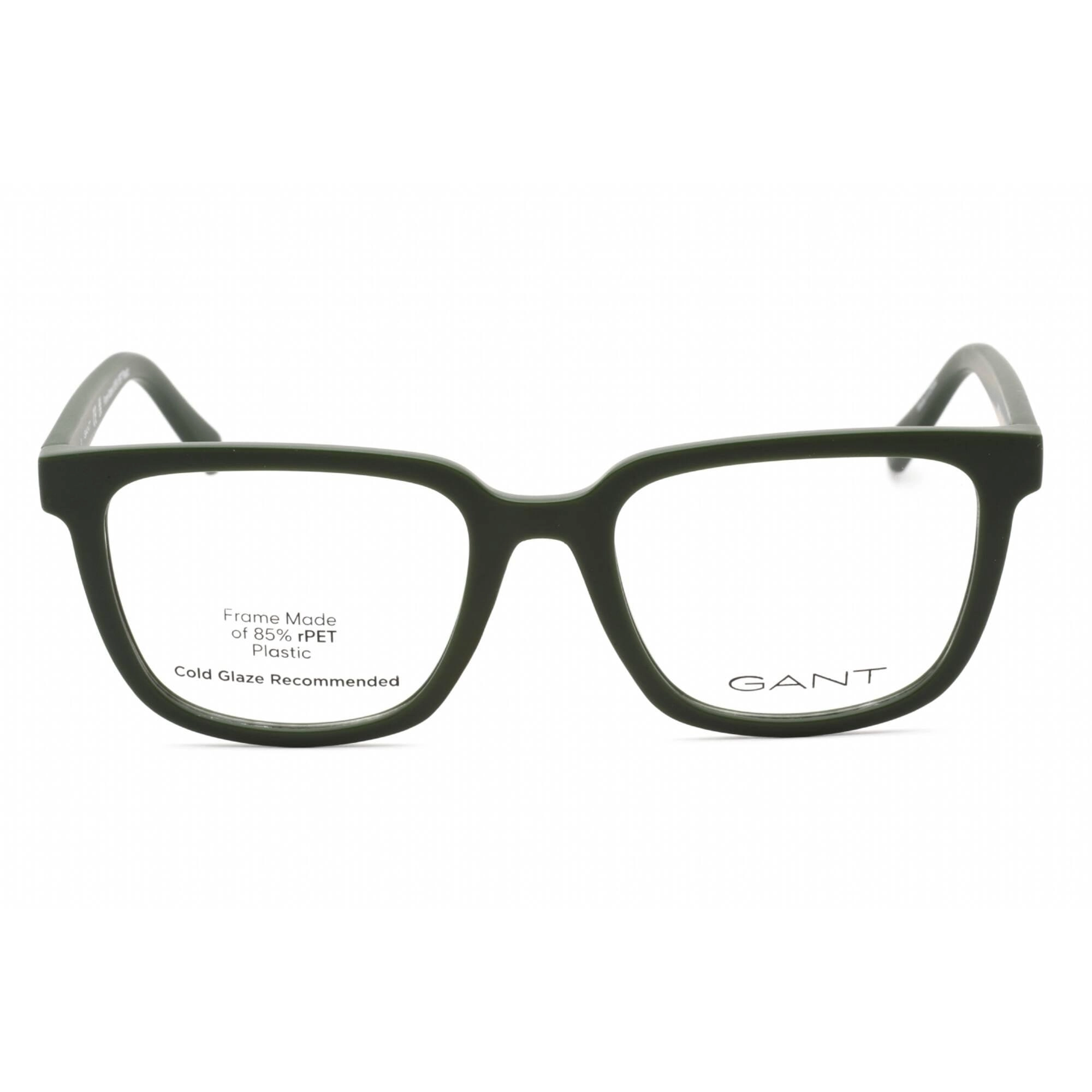 Gant Men's Eyeglasses - Dark Green Plastic Full Rim Rectangular Frame | GA3277 098