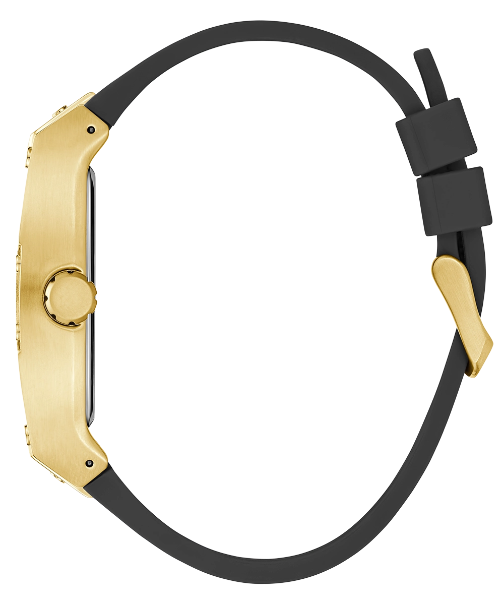 Guess Mens Black Gold Tone Multi-function Watch