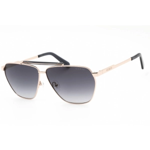 Guess Men's Sunglasses - Full Rim Gold Metal Rectangular Shape Frame | GU00053 32B