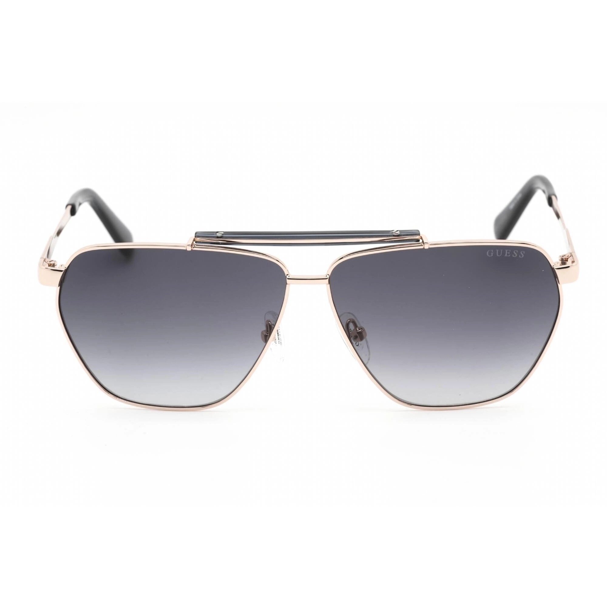 Guess Men's Sunglasses - Full Rim Gold Metal Rectangular Shape Frame | GU00053 32B