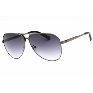 Guess Men's Sunglasses - Shiny Gunmetal Metal Aviator Full Rim Frame | GU00069 08B
