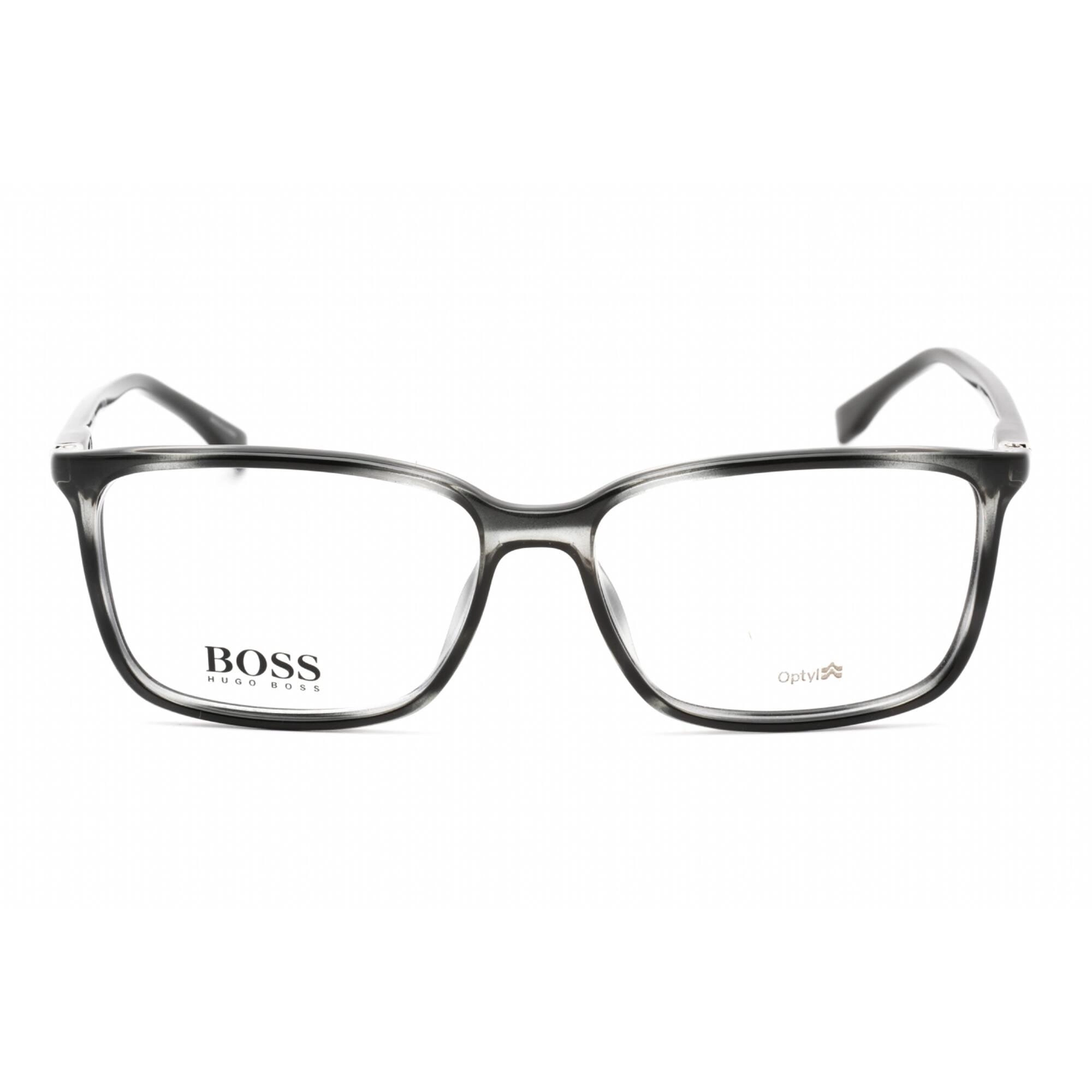 Hugo Boss Men's Eyeglasses - Full Rim Grey Horn Optyl Rectangular | 0679/N 02W8 00
