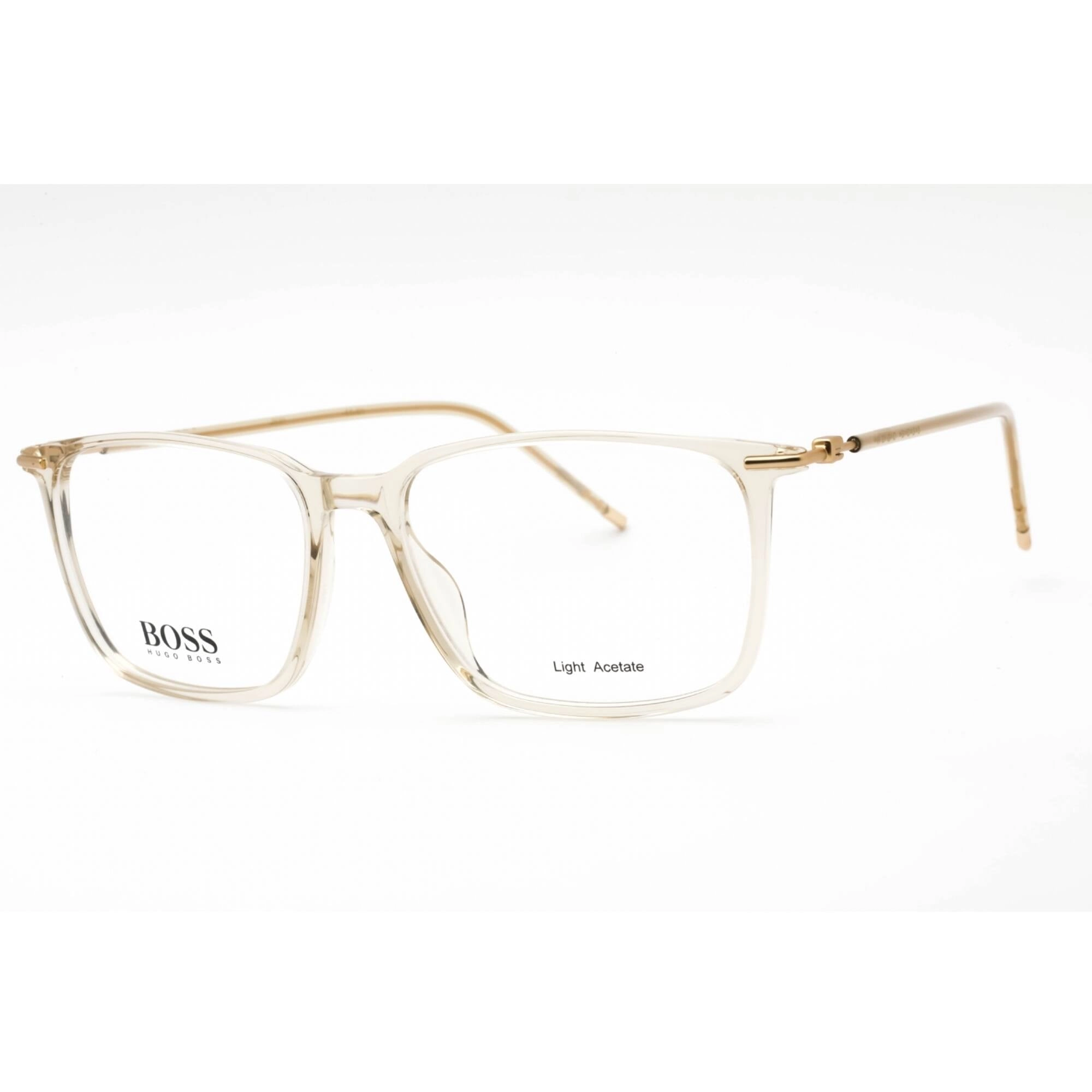 Hugo Boss Men's Eyeglasses - Mud Gold Rectangular Full Rim Frame | BOSS 1372 0IXE 00