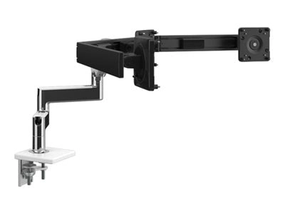 Humanscale M10 - Mounting kit (monitor arm) - for 3 LCD displays - polished aluminum with white trim - mounting interface: 100 M10NTNDWP3B