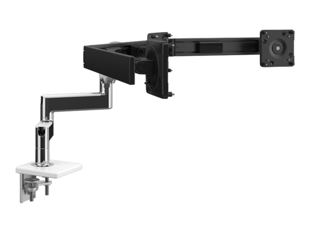 Humanscale M10 - Mounting kit (monitor arm) - for 3 LCD displays - polished aluminum with white trim - mounting interface: 100 M10NTNDWP3B
