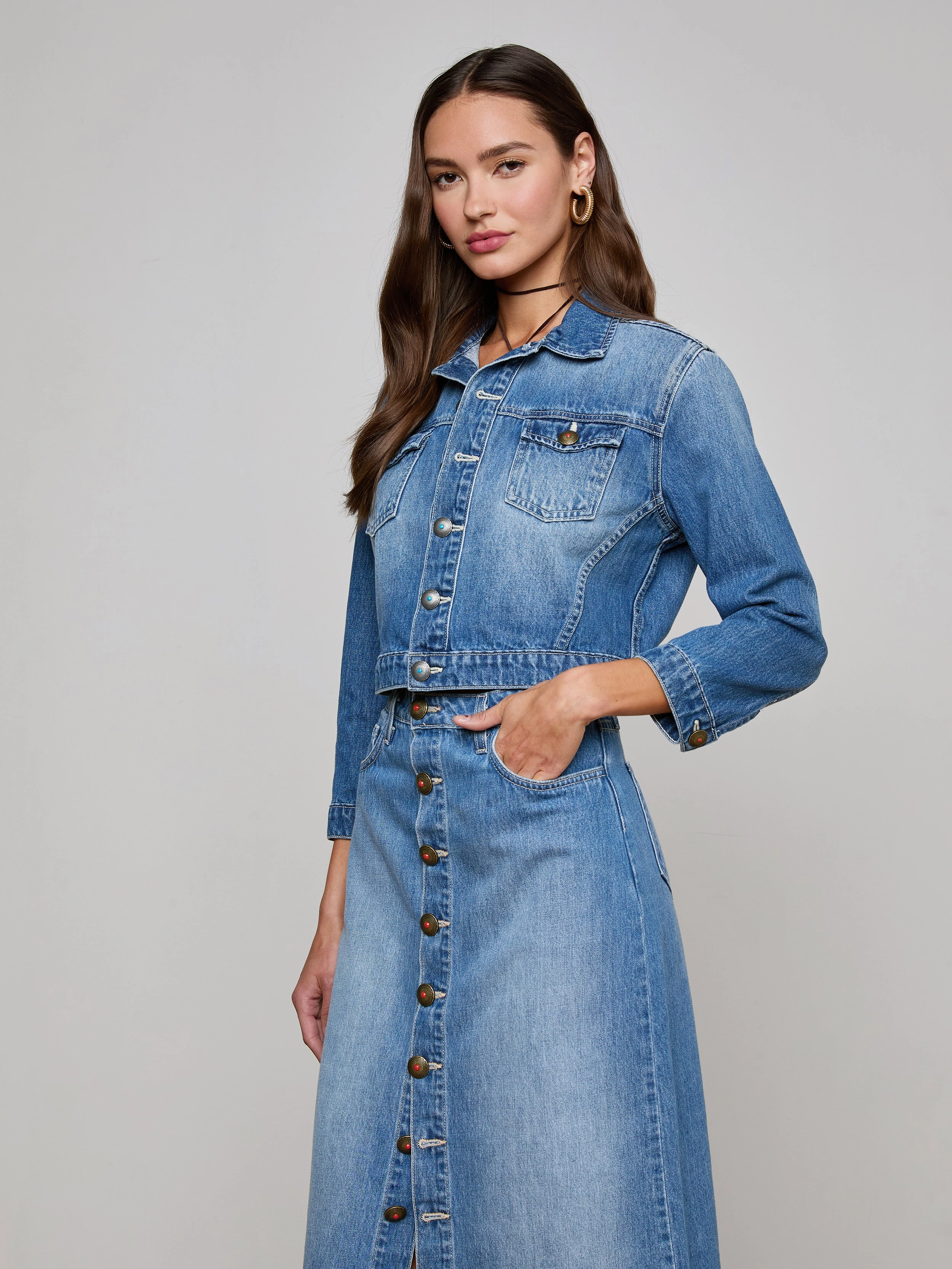 Koda Cropped Denim Jacket