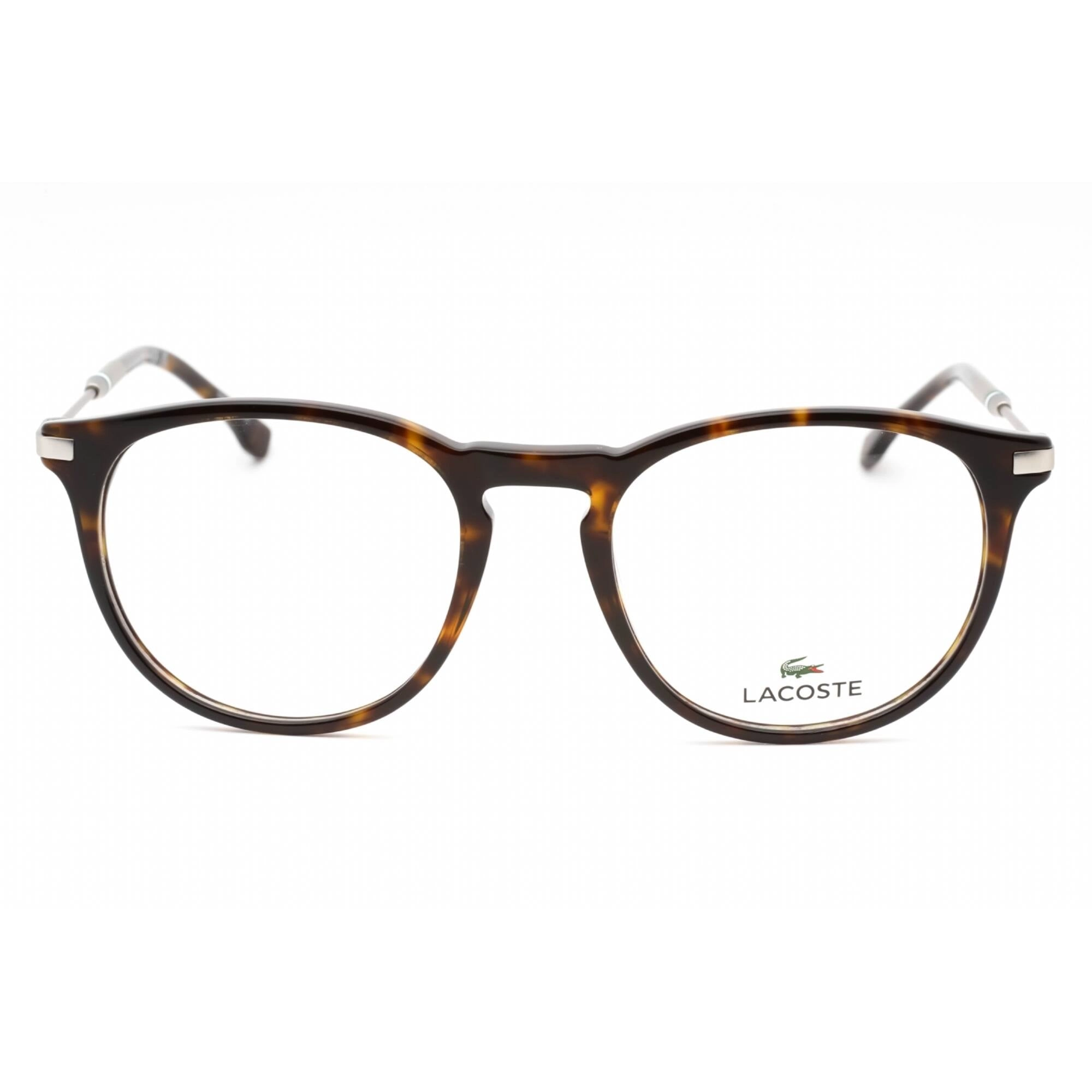 Lacoste Men's Eyeglasses - Dark Havana Plastic Round Shape Full Rim Frame | L2918 240