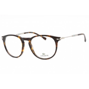 Lacoste Men's Eyeglasses - Dark Havana Plastic Round Shape Full Rim Frame | L2918 240