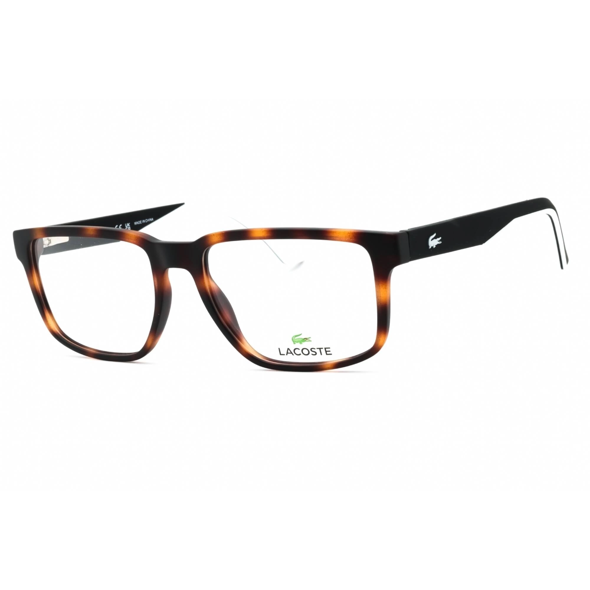 Lacoste Men's Eyeglasses - Matte Havana Rectangular Shape Full Rim Frame | L2912 230