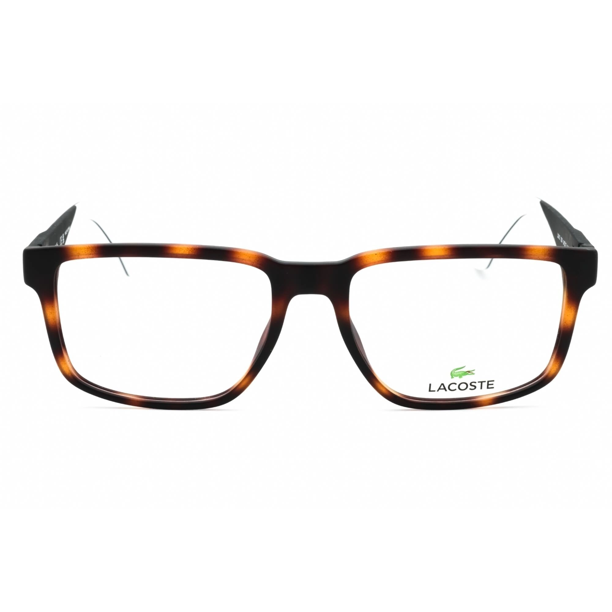 Lacoste Men's Eyeglasses - Matte Havana Rectangular Shape Full Rim Frame | L2912 230