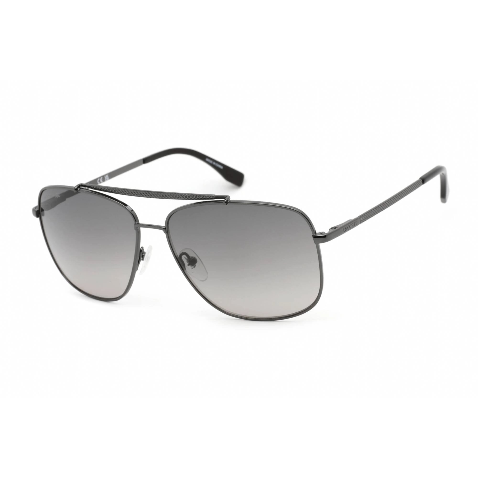 Lacoste Men's Sunglasses - Full Rim Gunmetal Metal Aviator Shape Frame | L188S 033
