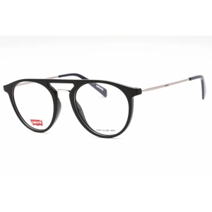 Levi's Men's Eyeglasses - Black Blue Plastic Oval Full Rim Frame | LV 1001 0D51 00