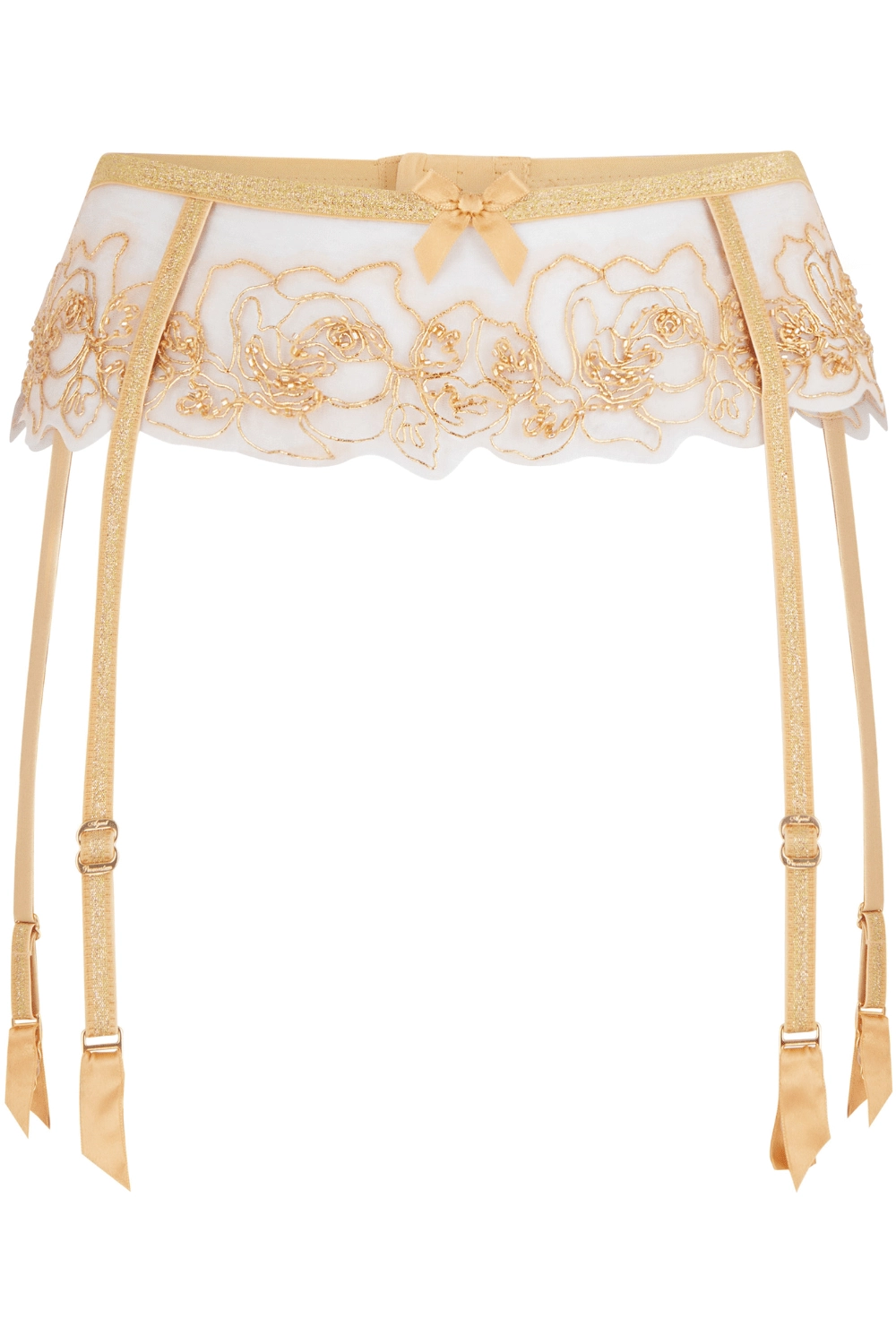 Lindie Suspender Belt Gold, Size 5 (UK 14)