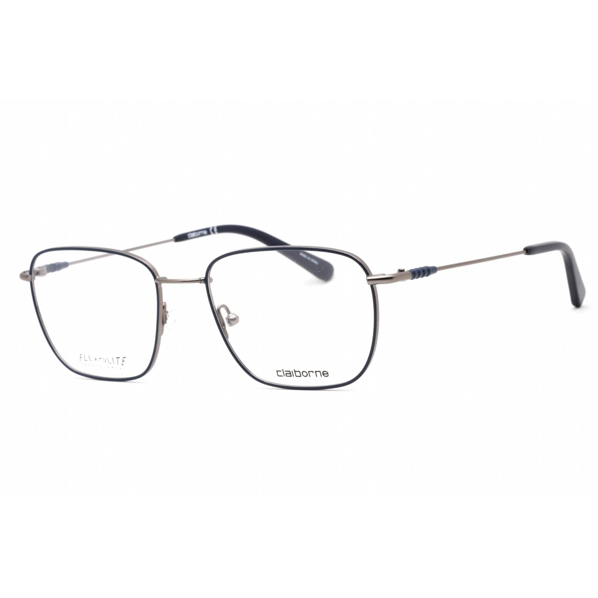 Liz Claiborne Men's Eyeglasses - Ruthenium Blue Metal Rectangular Frame | CB 271 V84