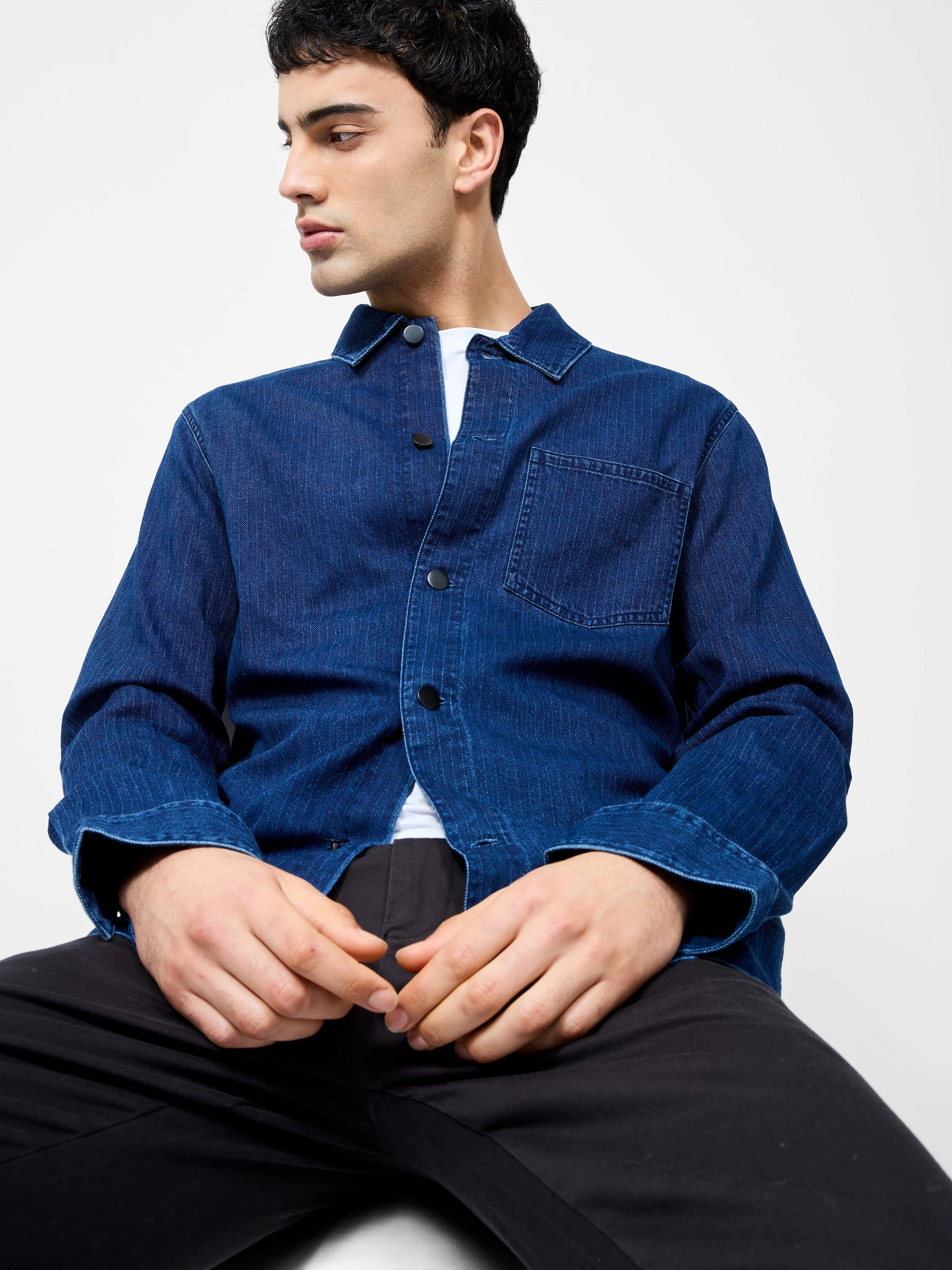 Long Sleeve Denim Overshirt