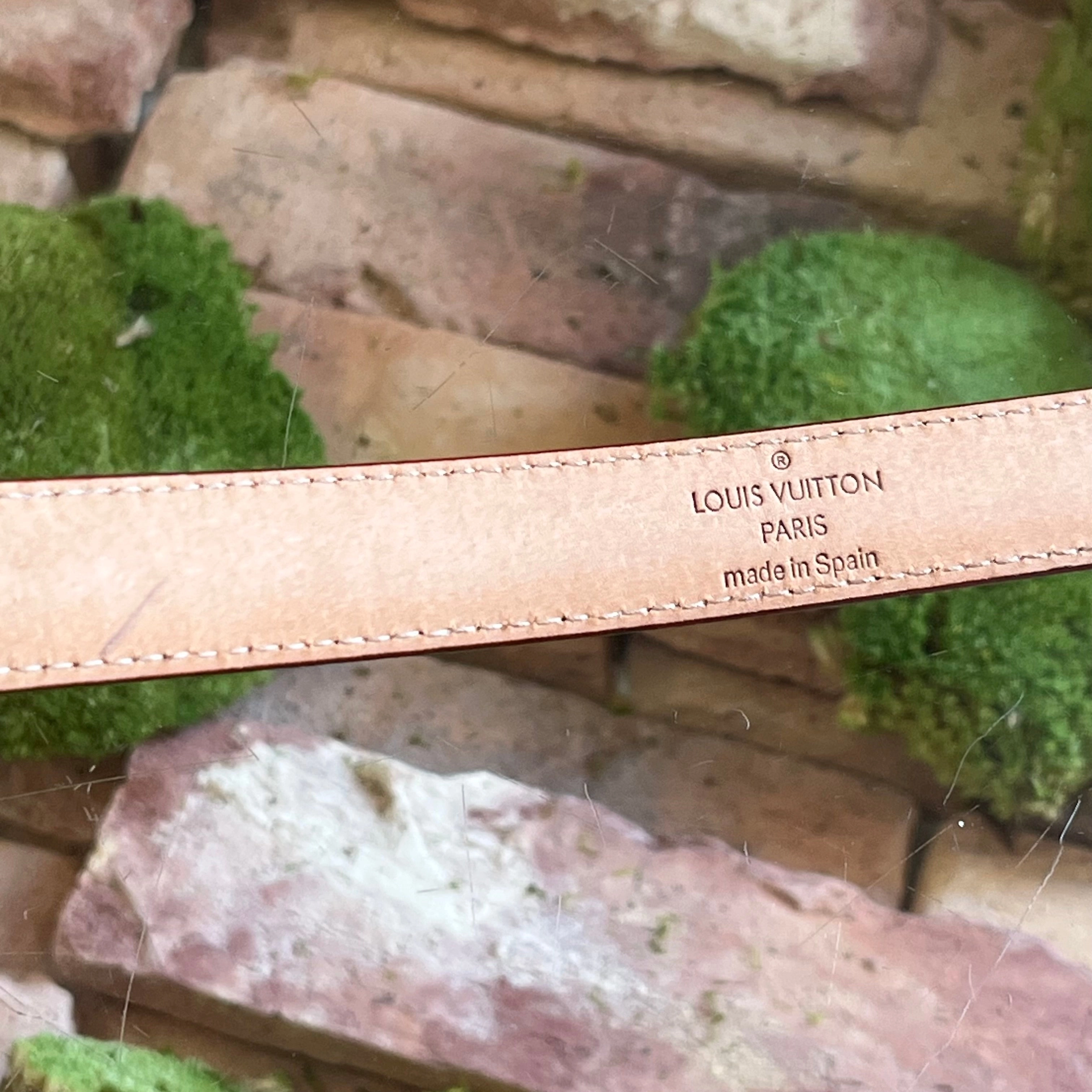 LOUIS VUITTON Cherry Blossom Monogram Vintage Belt SZ80/32(SZ4)